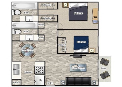 The Magnolia Renovated Floor Plan The Magnolia Renovated Floor Plan at Parkside Sandy Springs, Georgia, 30328